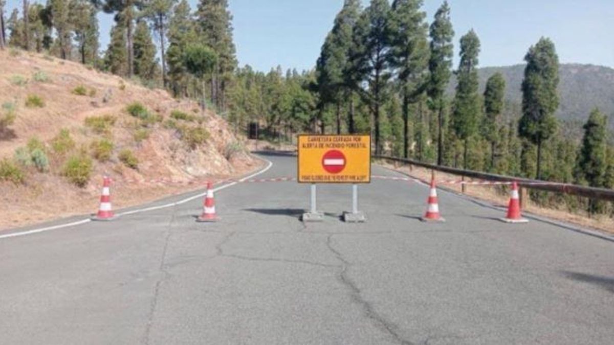 Cierre de la carretera de Tamadaba para evitar grandes concentraciones de personas ante el eclipse solar