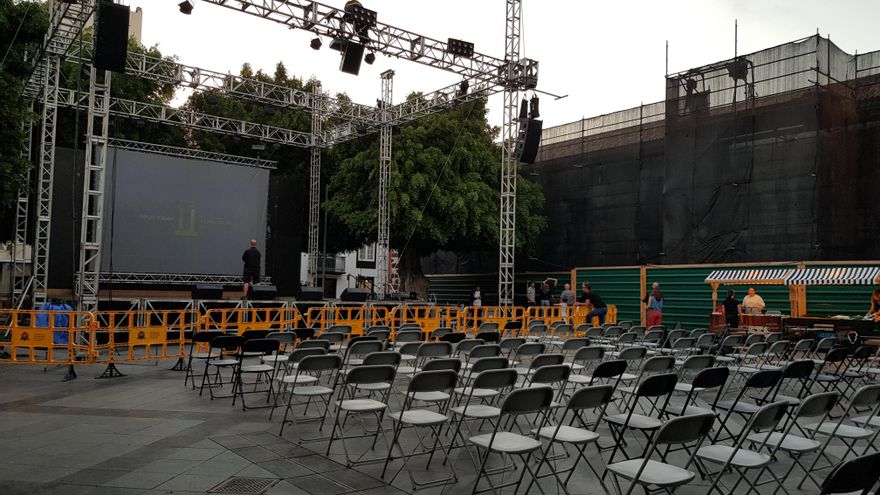 La plaza de España de Los Llanos de Aridane acoge este sábado la gala inaugural del Festival, con la actuación de Adversos, la entrega de las Estrellas Homenaje y la lectura del lema de La Palma Rueda.