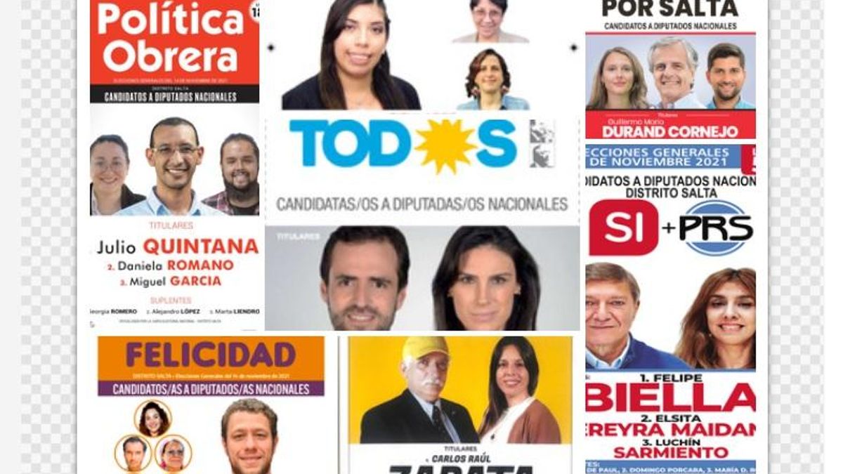 Las boletas para las elecciones del 14 de noviembre en Salta