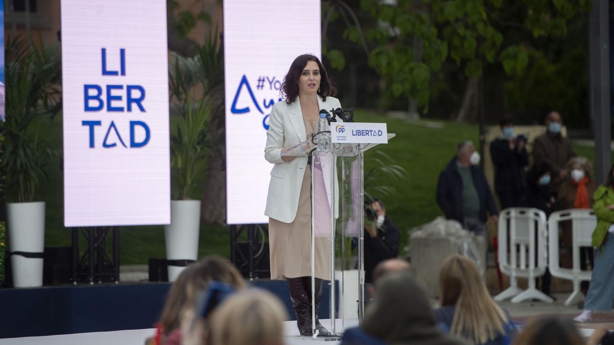 La presidenta de la Comunidad de Madrid y candidata a la reelección, Isabel Díaz Ayuso
