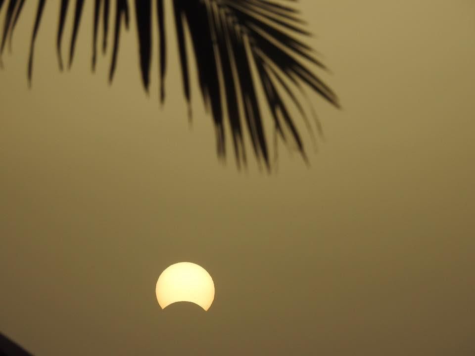 Imagen del eclipse solar de este lunes