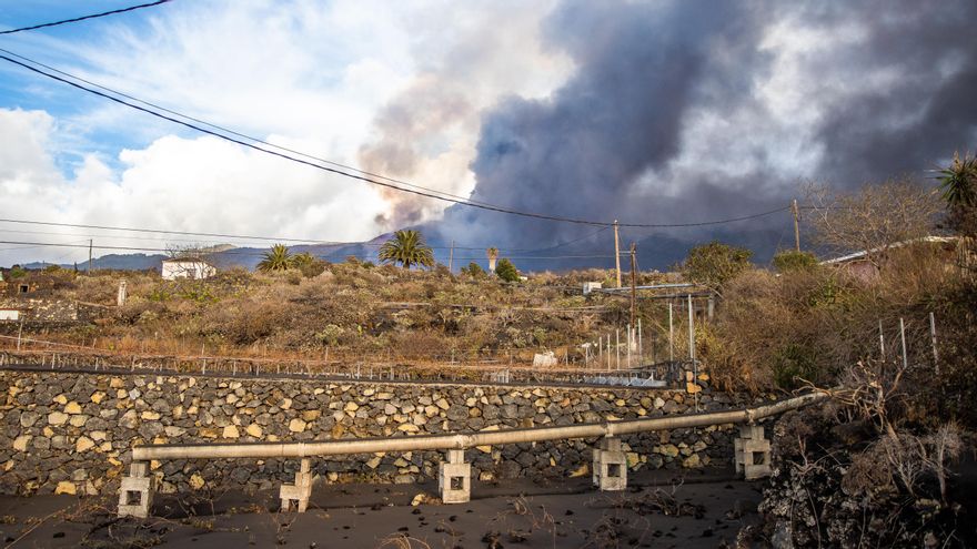 La erupción volcánica de La Palma vista desde Todoque