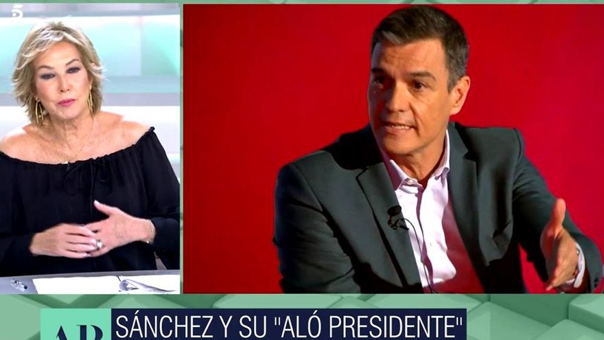Ana Rosa ironiza con la nueva faceta de Pedro Sánchez: "Estoy preocupada, nos ha salido competencia"