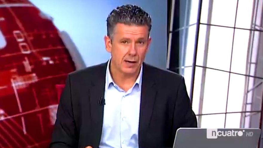 Roberto Arce, durante la emisión de Noticias Cuatro 1 este 8M