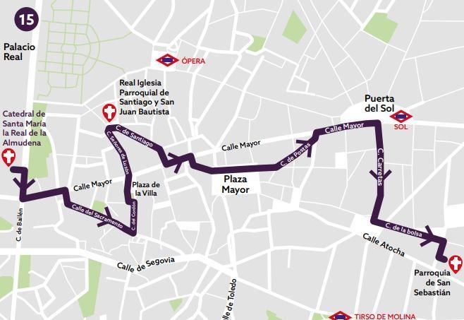 Recorrido de la procesión del Divino Cautivo de Viernes Santo
