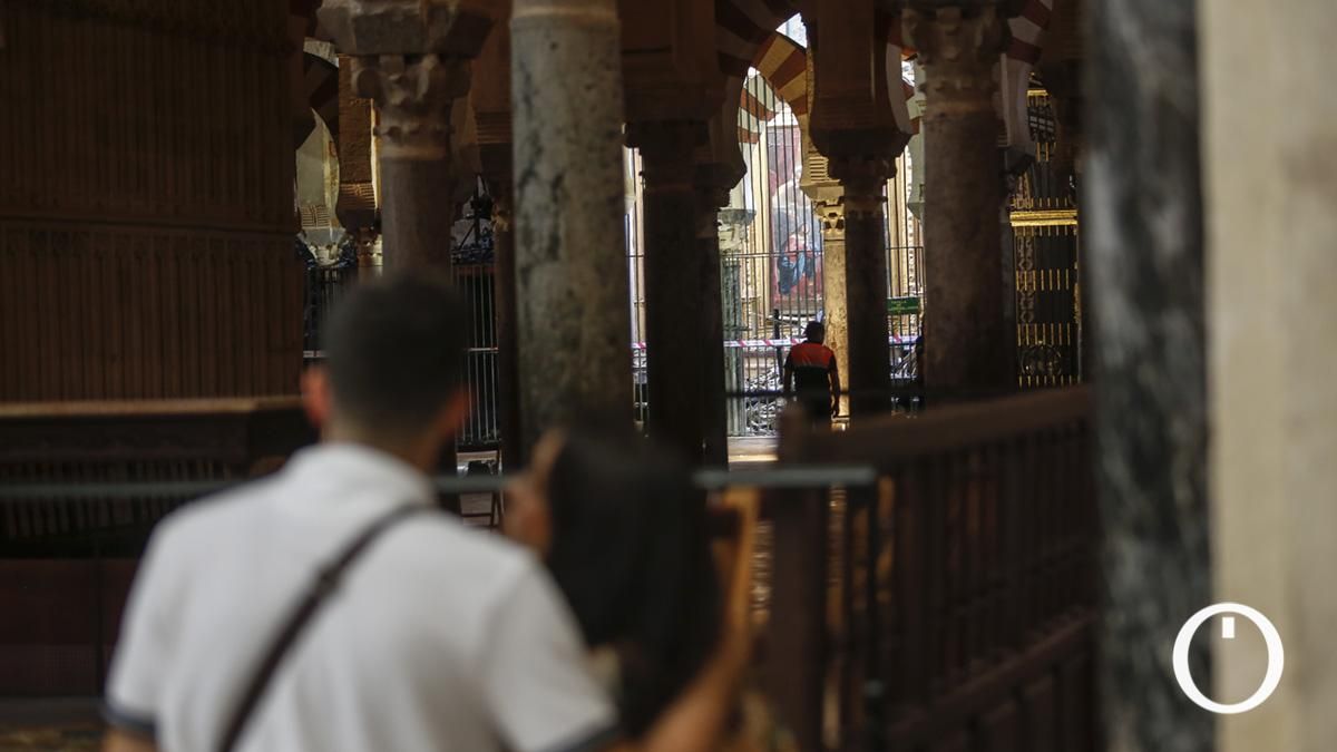 Estado de la capilla incendiada de la Mezquita-Catedral