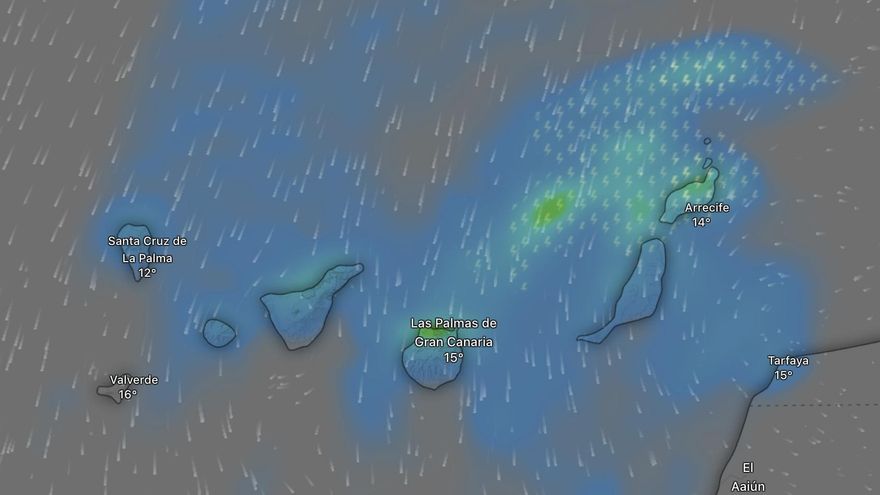 Dana en Canarias: tormentas, viento, lluvia y hasta granizo suben a naranja algunos avisos de Aemet