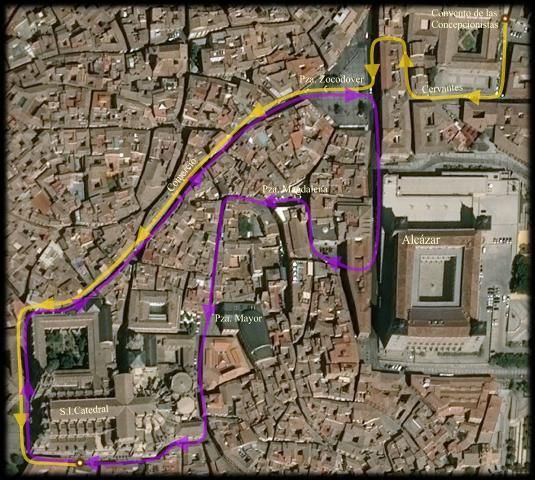 Procesión del 12 de abril correspondiente a la Cofradía del Cristo Nazareno Cautivo de Toledo