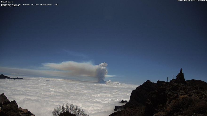 El Observatorio del Roque mantiene la operatividad tras la erupción del nuevo volcán de La Palma