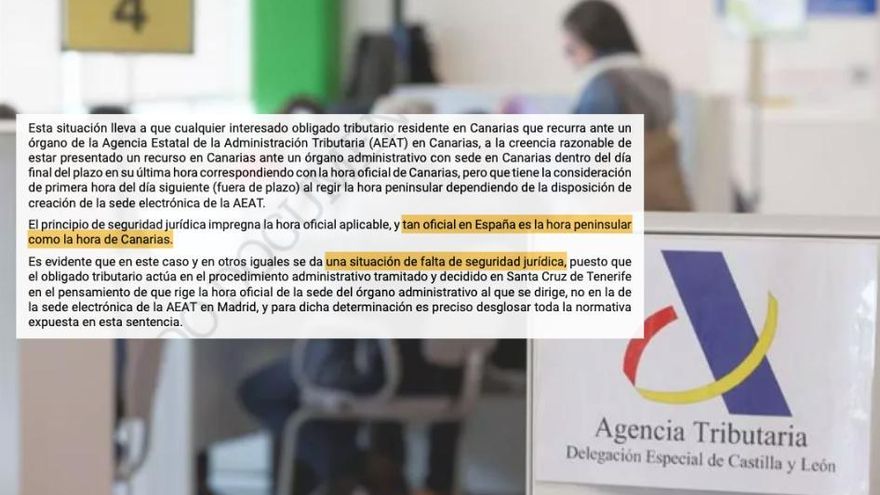 Canarias, una hora menos en Hacienda: la hora oficial de la web descoloca a los contribuyentes de las Islas