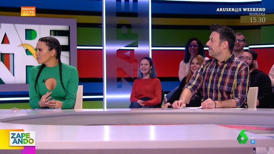 Cristina Pedroche e Iñaki Urrutia en 'Zapeando'