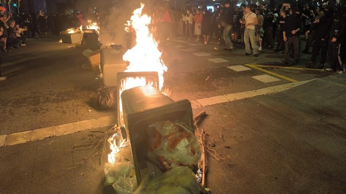 Protesta en Barcelona el 5 de octubre