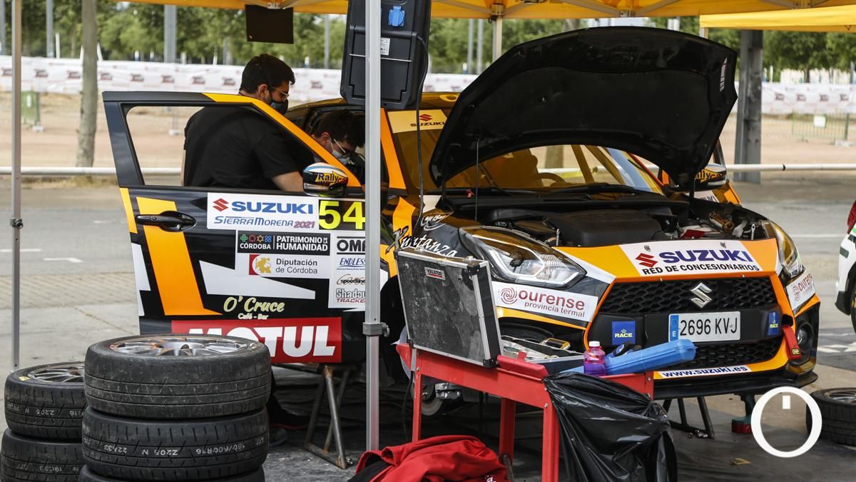 Parque cerrado del XXXVIII Rallye Sierra Morena