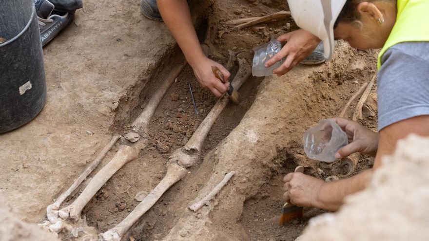 Hallan debajo de unos jardines de Barcelona restos óseos de hasta 25 personas del siglo XVIII