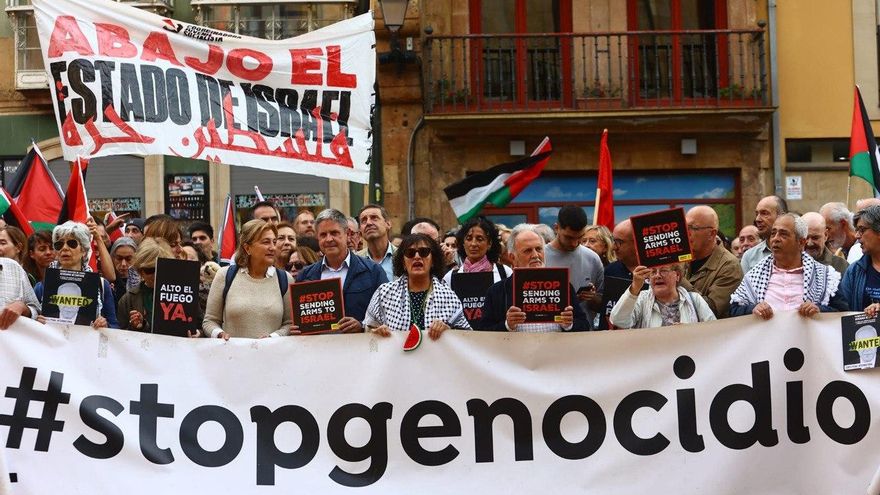 Manifestación por Gaza en Oviedo.