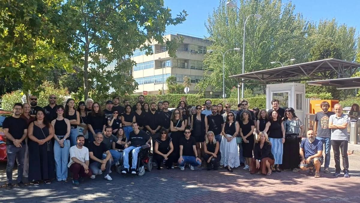 Profesionales de RTVE, en uno de los paros del 14 de septiembre