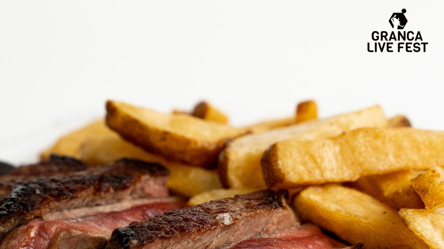 Entrecot y papas fritas Granca Live Fest.