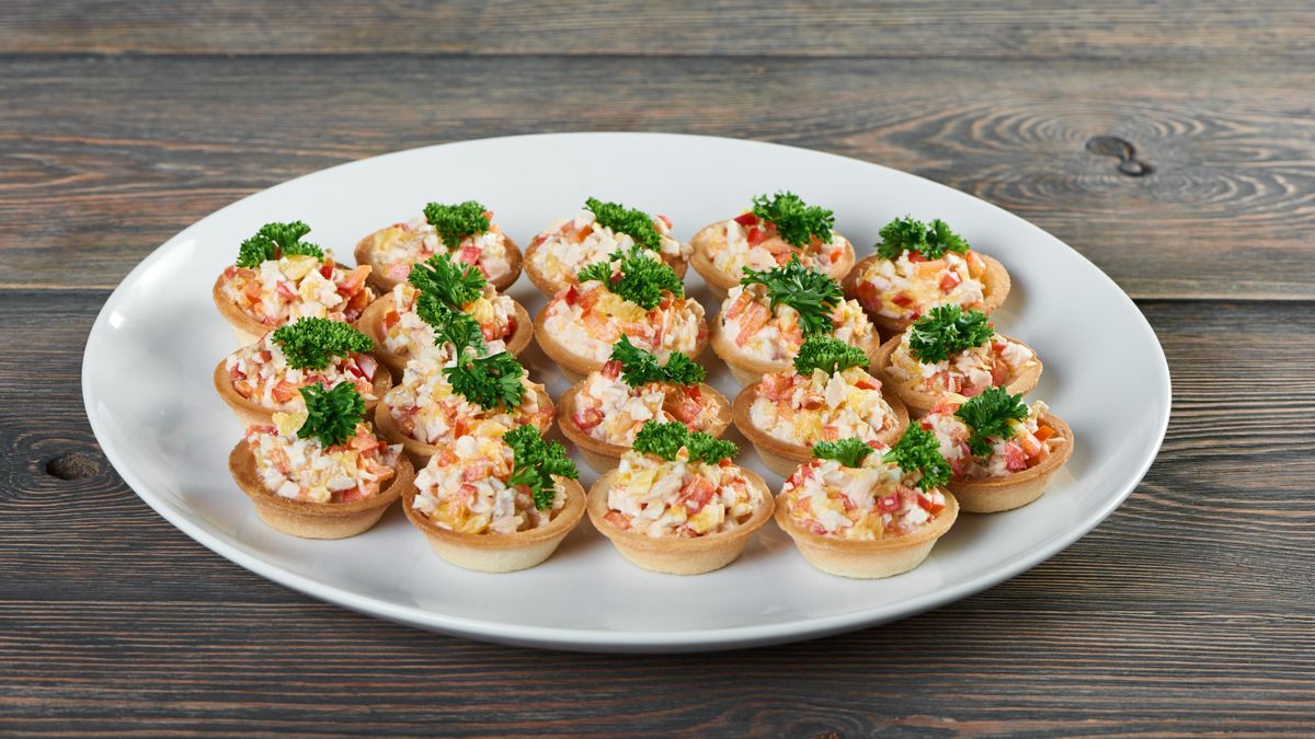 Mini quiches frías de jamón y queso