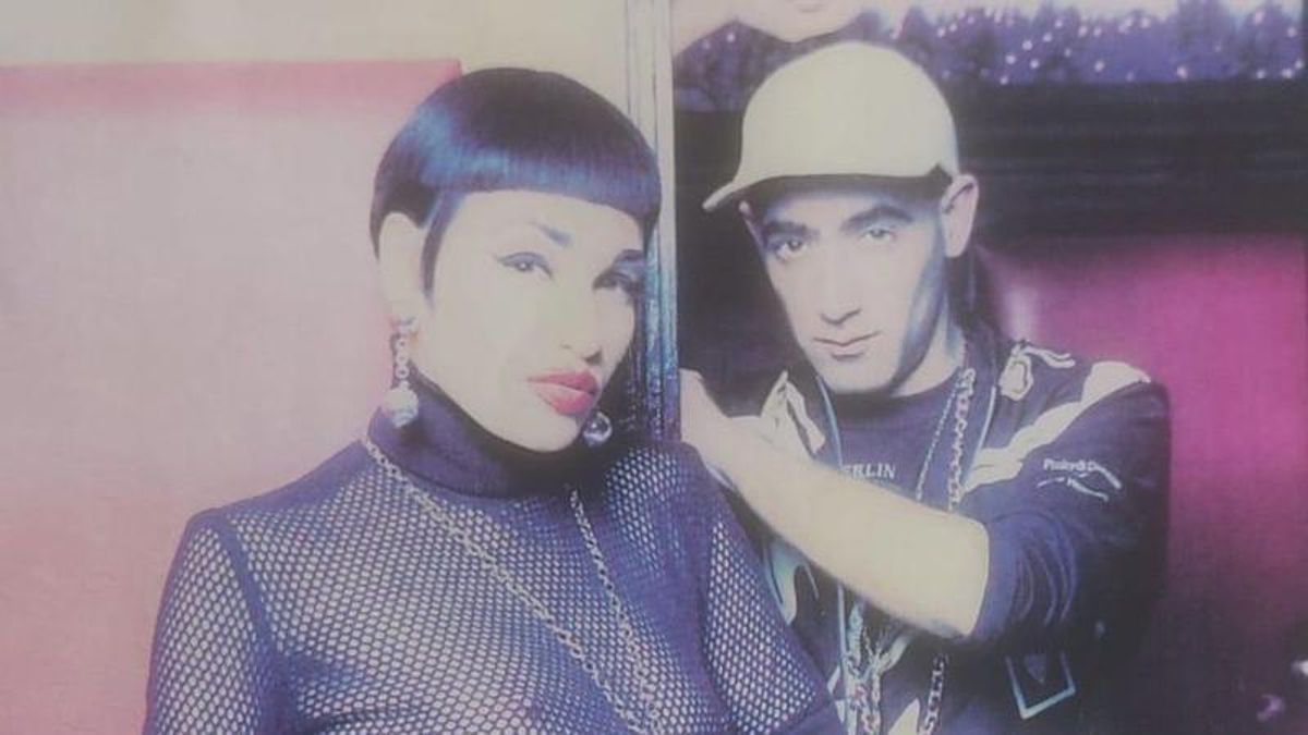 Saba Komossa y Gabi Delgado en un club berlinés de los 90.