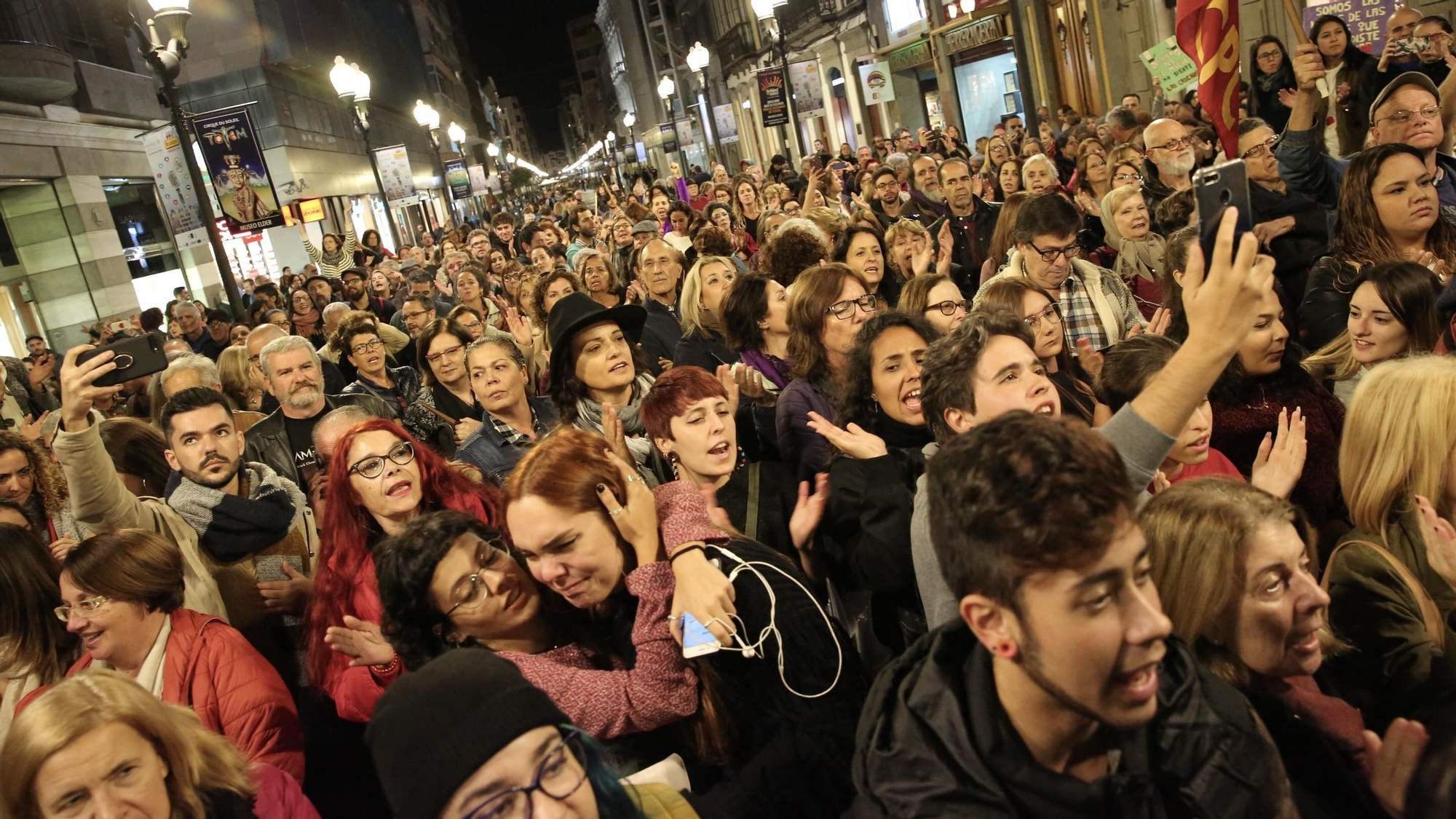 Concentración feminista en Las Palmas de Gran Canaria. (Alejandro Ramos).