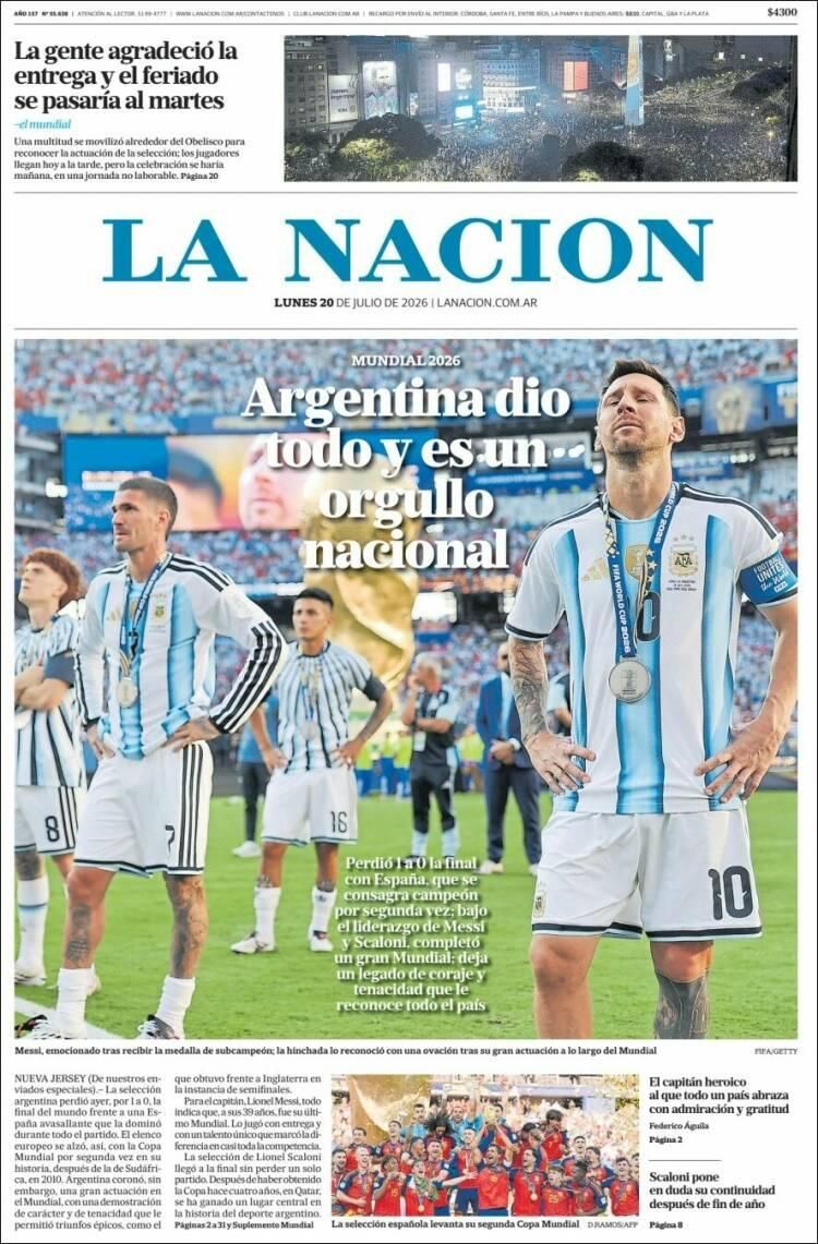 Las lágrimas de Messi y el título de España, en las tapas de los diarios del mundo