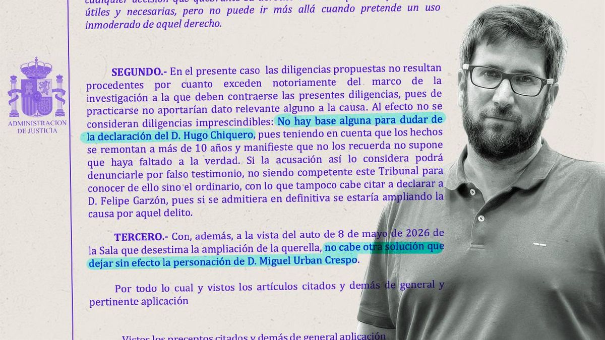 Pedraz retira a Urbán la condición de víctima en el caso del montaje de la coca que urdió contra él la cloaca del PP