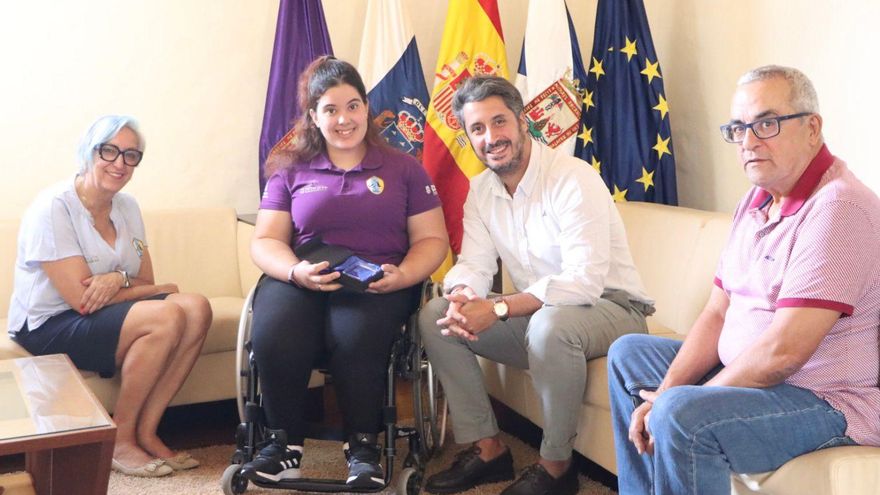 La Laguna recibe a Andrea Santana tras su participación en el Mundial sub-25 de baloncesto en silla de ruedas
