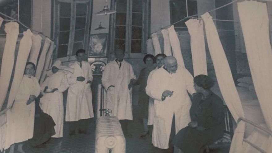 Pabellón de enfermos del Homeopático (1928).