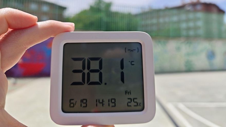 El termómetro marca 38 grados durante el recreo de un colegio de Madrid