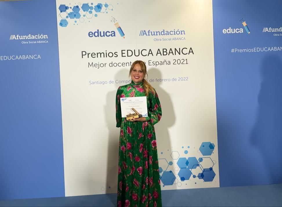 Cristina Martín Jiménez tras recibir el premio.