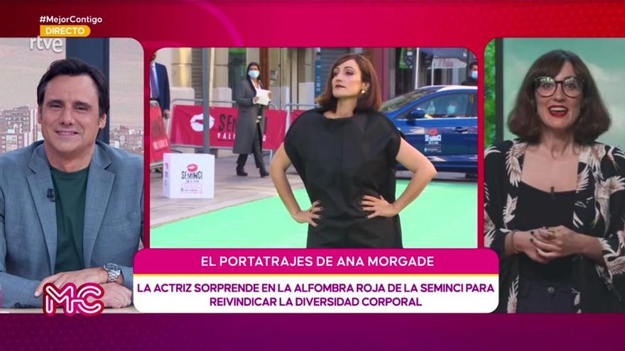 Ana Morgade habla en TVE de su aplaudido "portatrajes": "Se me preguntó si llevaba el traje debajo, y no. No soy la Pedroche"