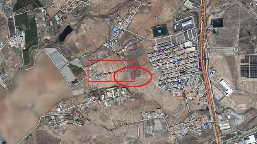 Mapa de posición de las obras denunciadas.