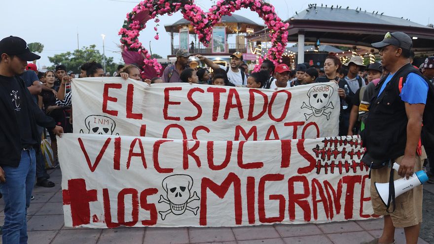 Parte “viacrucis” migratorio con 5.000 migrantes desde el sur de México