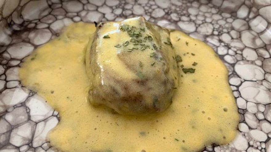 Berenjena a la brasa con holandesa