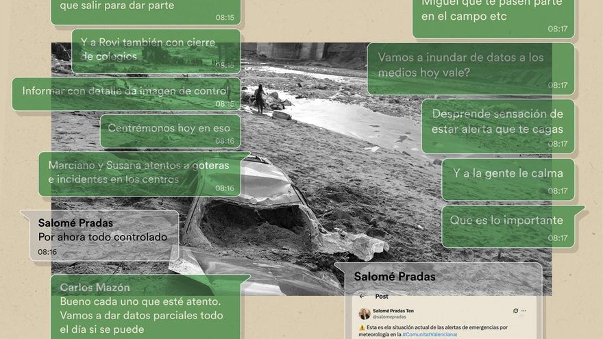 Lee aquí todos los mensajes del grupo de WhatsApp del Gobierno de Mazón el día de la dana: “La izquierda ha empezado su campañita”