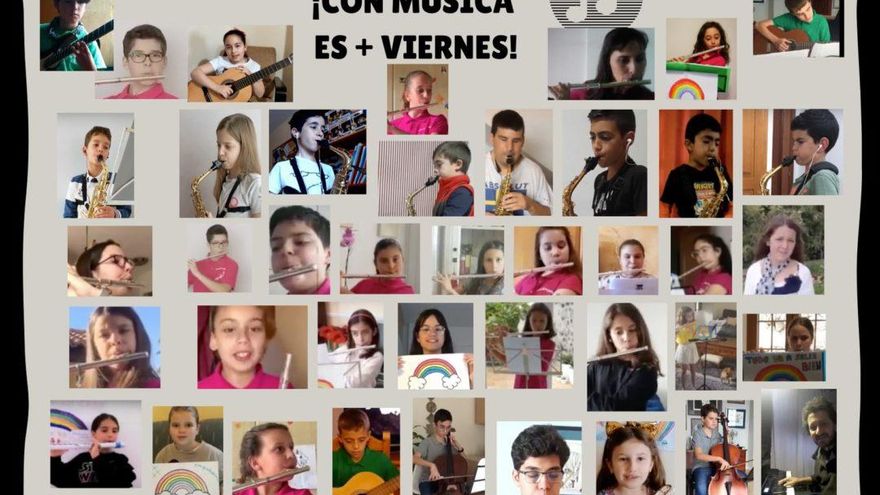 Cartel del ciclo de conciertos ‘Con Música es + Viernes’  de la Escuela Insular de Música.