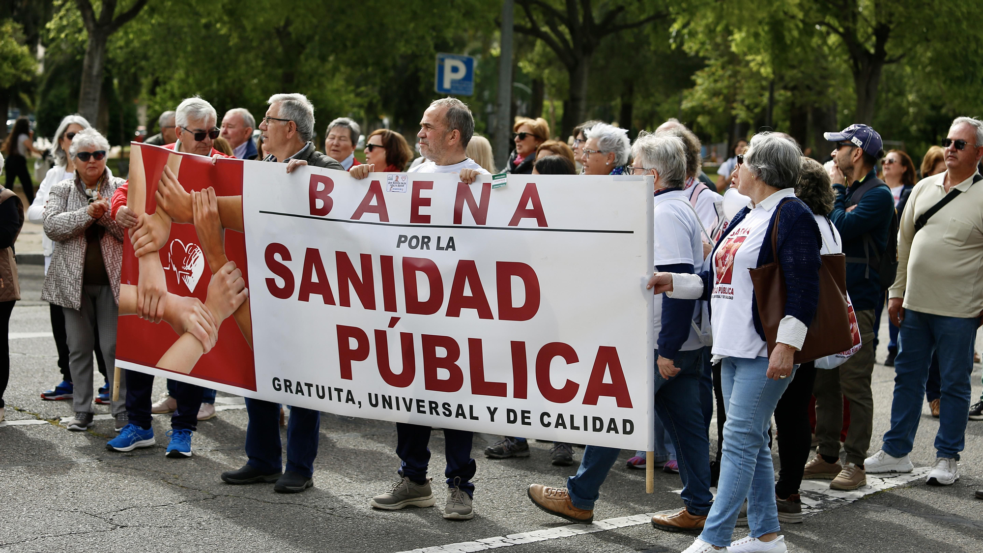 Manifestación de las Mareas Blancas por la sanidad pública