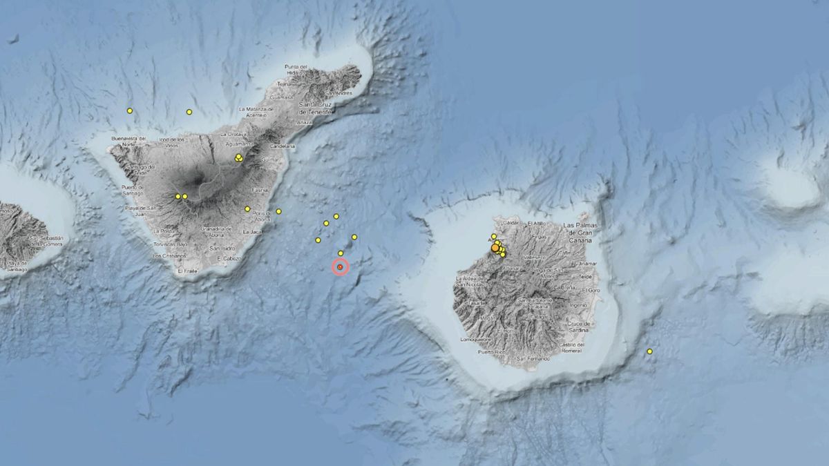 Terremotos en Canarias en las últimas horas, según datos del IGN.