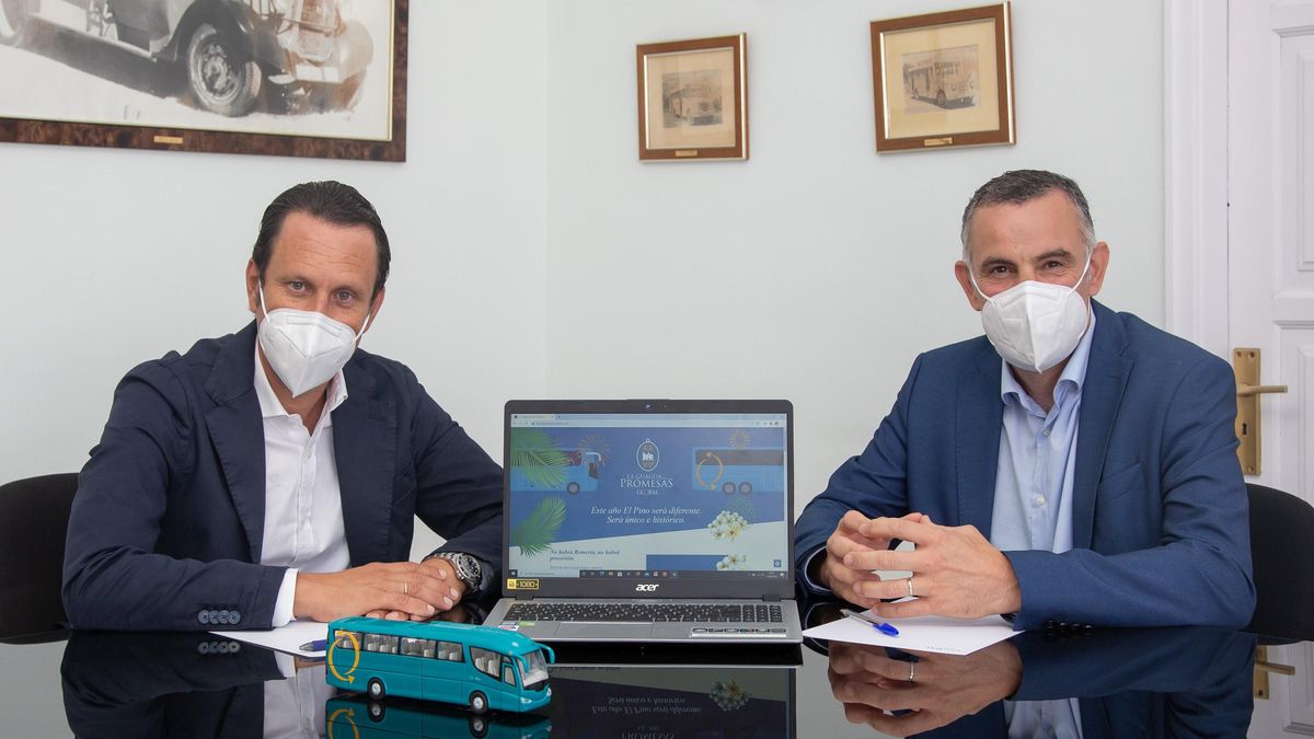 Eugenio Fleitas, director regional de Canarias de AEON, y José Juan González, de Canaragua