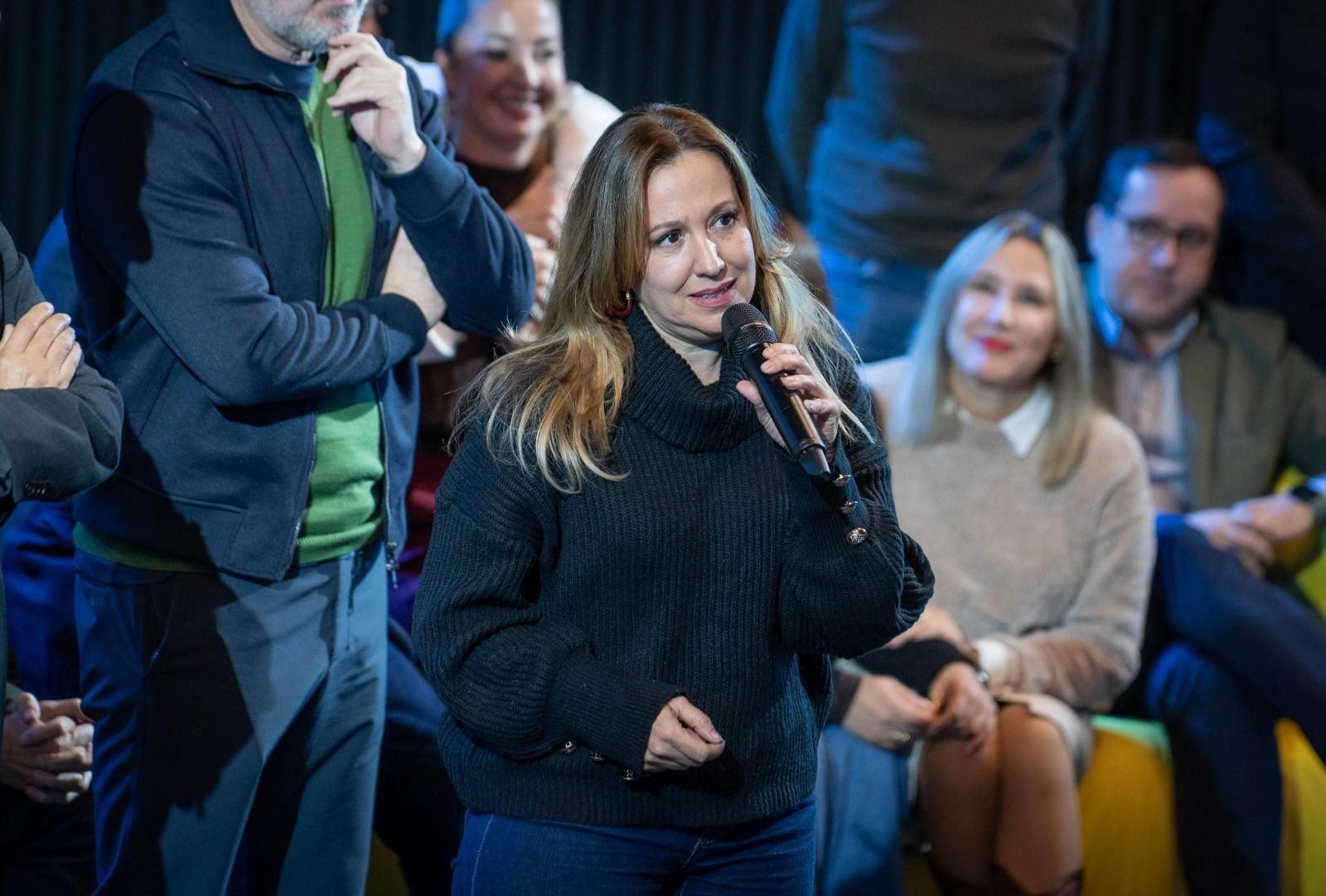 La secretaria de Organización de CC de Tenerife y presidenta del Cabildo, Rosa Dávila, en la convención insular del partido en Tenerife este sábado.