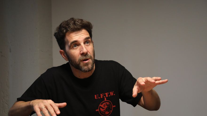 Fernando González "Gonzo" durante la entrevista para elDiario.es