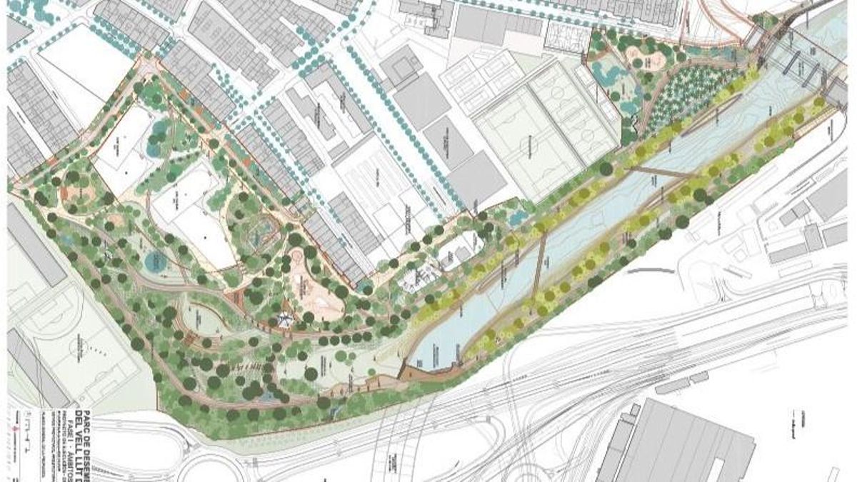 Plano del Parque de Desembocadura presentado en Natzaret.
