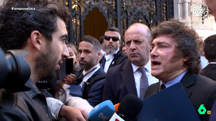 Isma Juárez con Javier Milei en 'El Intermedio'