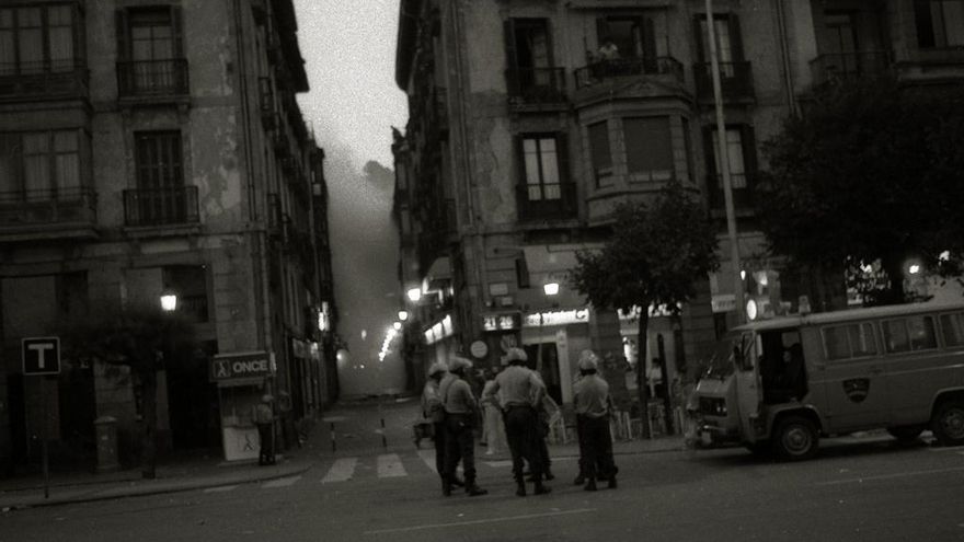 Incidentes tras una manifestación por el Boulevard durante una edición de la Semana Grande