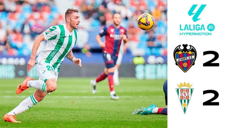 El Córdoba CF logra un punto de oro ante el Levante UD