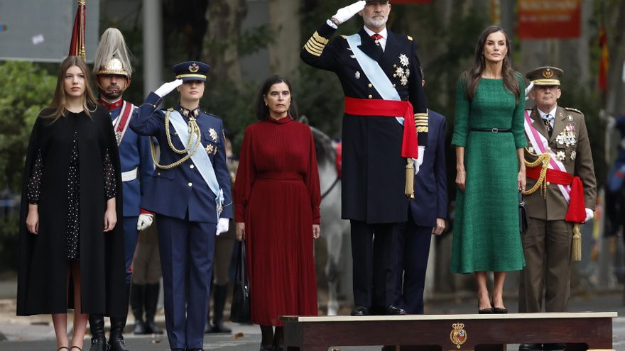 Leonor de Borbón luce uniforme de alférez del Ejército del Aire en la Fiesta Nacional