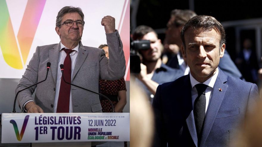 La coalición de izquierdas de Mélenchon pone en apuros a Macron en la primera vuelta de las legislativas francesas
