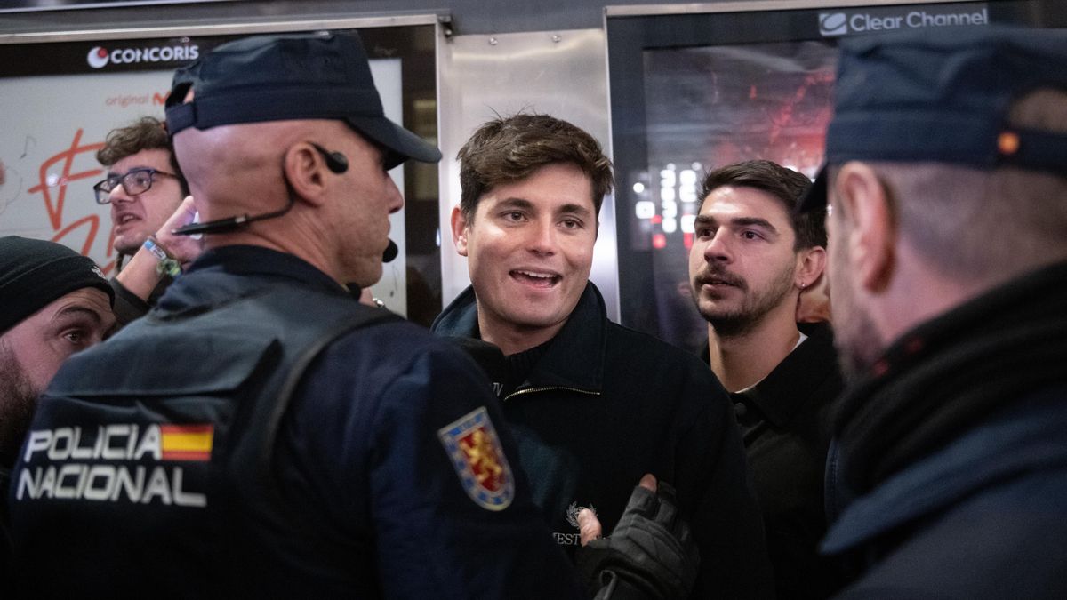 Vito Quiles durante una manifestación por el fin de la violencia contra las mujeres el pasado mes de noviembre.