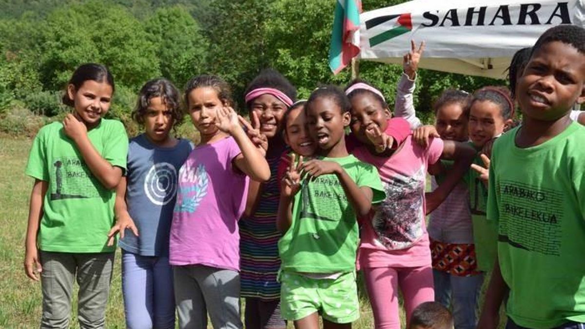 Niños saharauis participantes en el programa  Vacaciones en Paz
