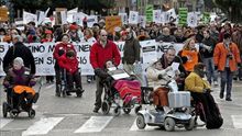Concentración del colectivo de dependientes contra el copago